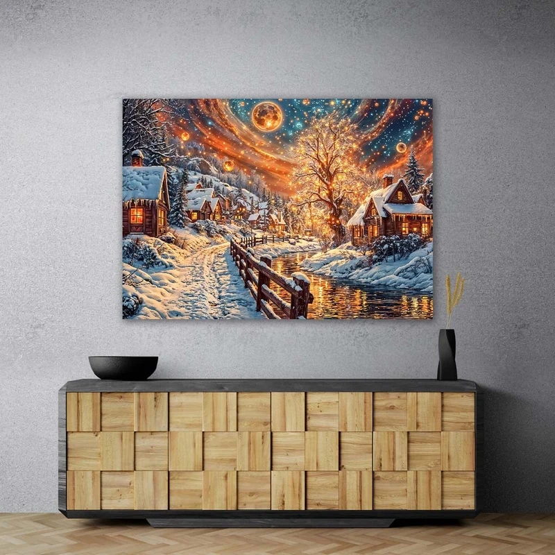 5D Diamond Painting – Winterliche Abendruhe