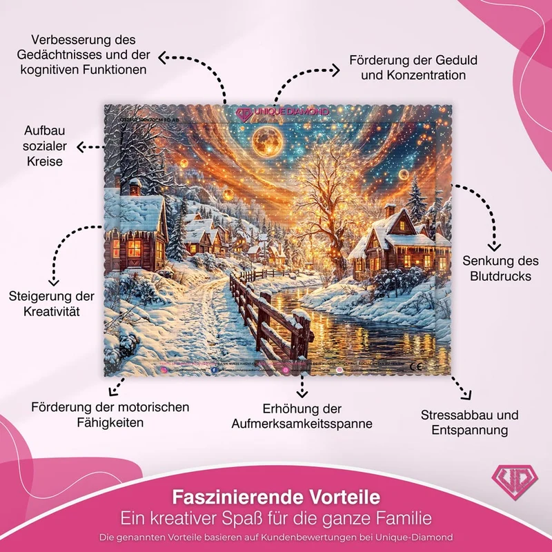 5D Diamond Painting – Winterliche Abendruhe