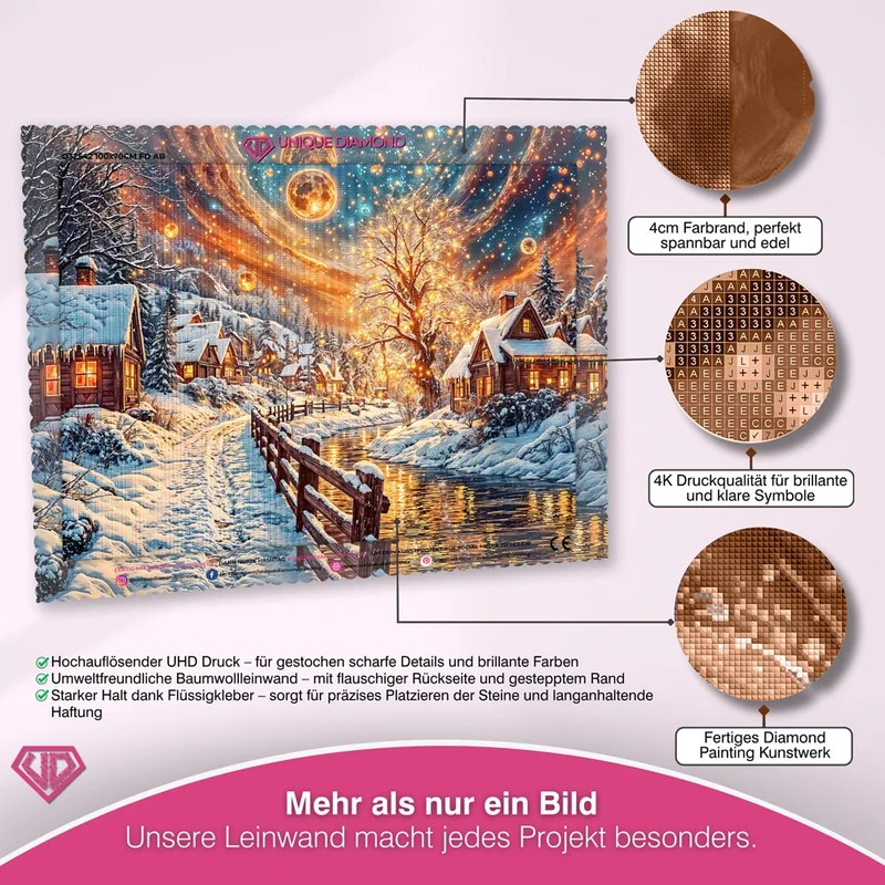 5D Diamond Painting – Winterliche Abendruhe
