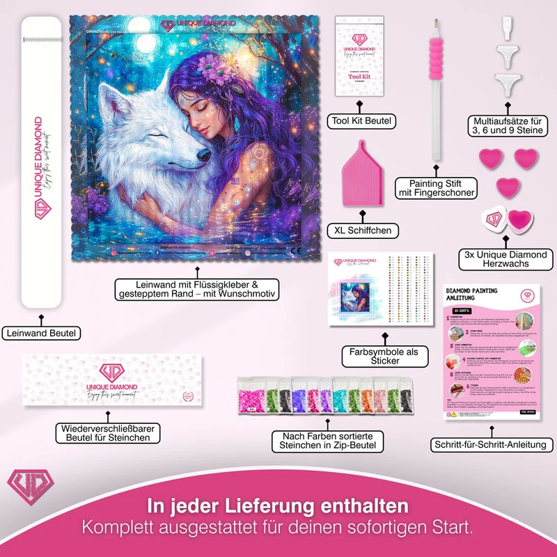 5D Diamond Painting – Mondlicht Freunde