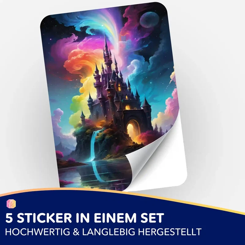 Aufkleber 5er-Set - Zauberschloss
