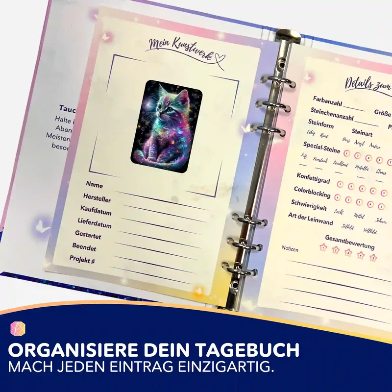 Aufkleber 5er-Set - Kätzchen Kunterbunt