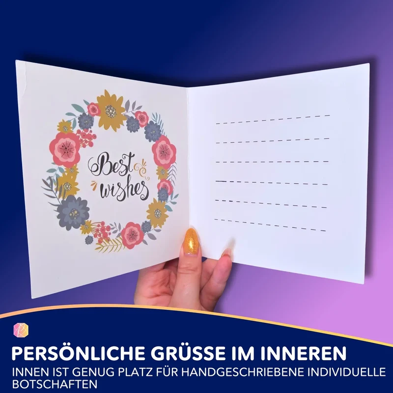 Diamond Painting Geschenkkarte Rose
