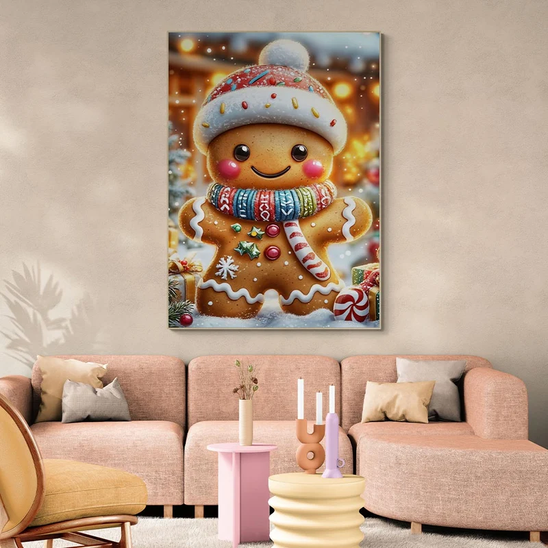 5D Diamond Painting – Fröhlicher Lebkuchenmann