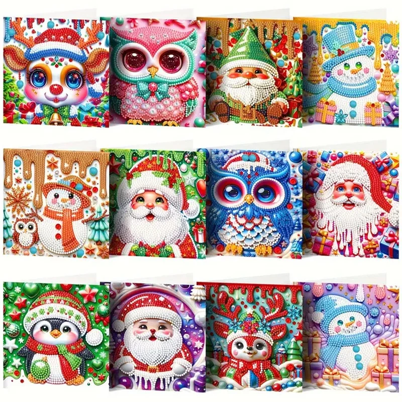 5D Diamond Painting Grußkarten – Weihnachtsfreunde