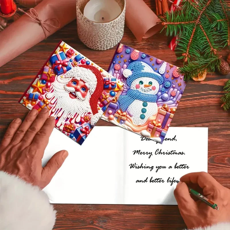 5D Diamond Painting Grußkarten – Weihnachtsfreunde