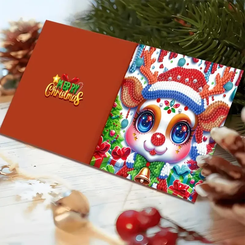 5D Diamond Painting Grußkarten – Weihnachtsfreunde
