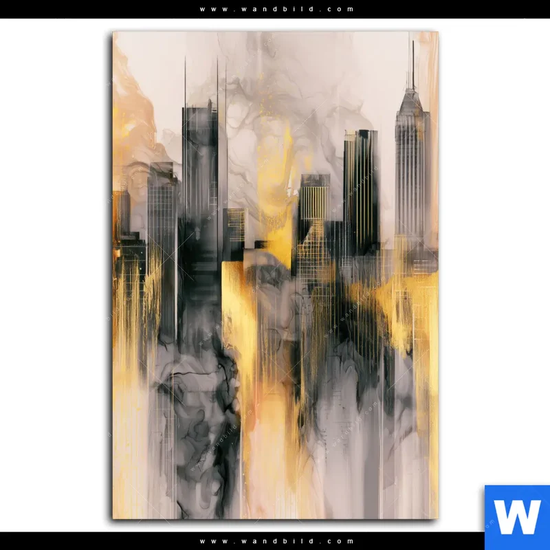 Acrylglasbild | Metropole im Morgenlicht | Hochformat