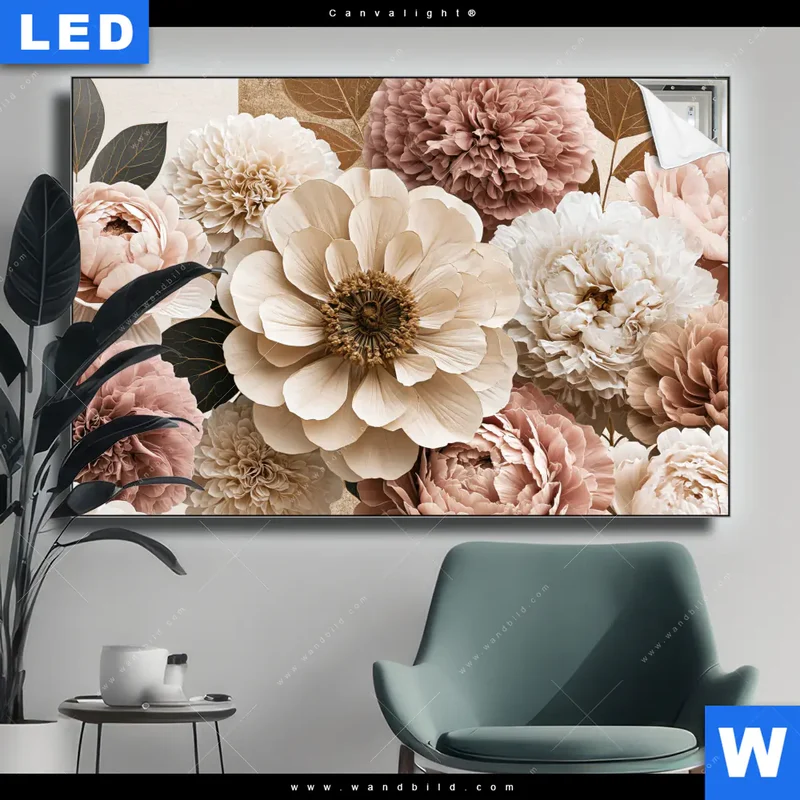 Canvalight® Leuchtbild | Rosé Garden | Querformat