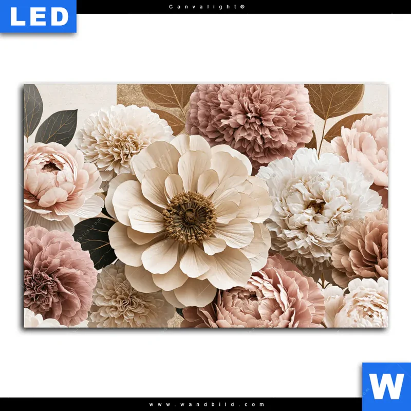 Canvalight® Leuchtbild | Rosé Garden | Querformat