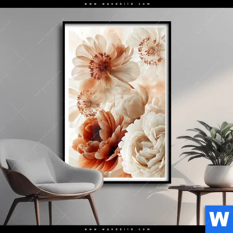 Poster | Pfingstrosen im Morgenlicht | Hochformat