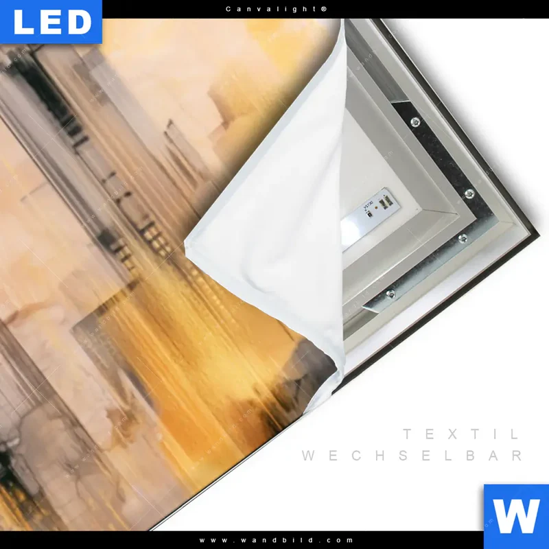 Canvalight® Leuchtbild | Metropole im Morgenlicht | Panorama