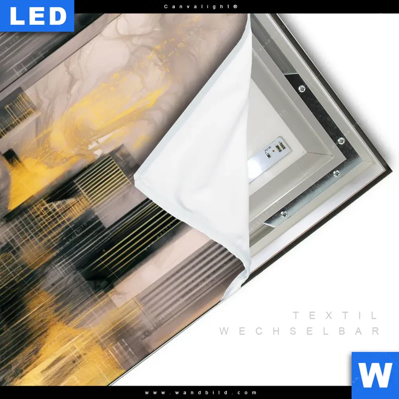 Canvalight® Leuchtbild | Metropole im Morgenlicht | Hochformat