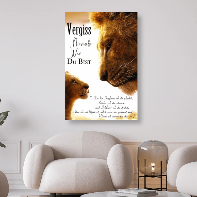 Vergiss niemals wer Du bist Löwe - 5D DIY Diamond Painting