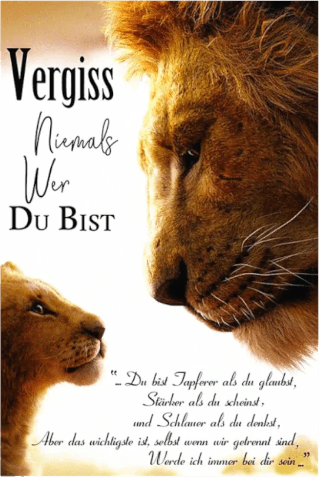 Vergiss niemals wer Du bist Löwe - 5D DIY Diamond Painting