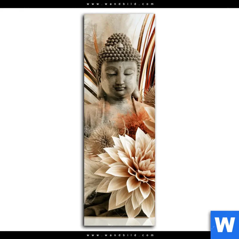 Acrylglasbild | Buddha – Harmonie der Natur | Schmal