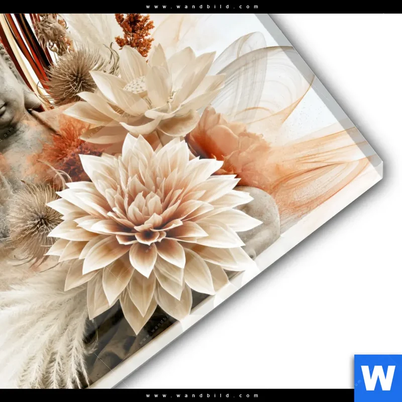 Acrylglasbild | Buddha – Harmonie der Natur | Rund
