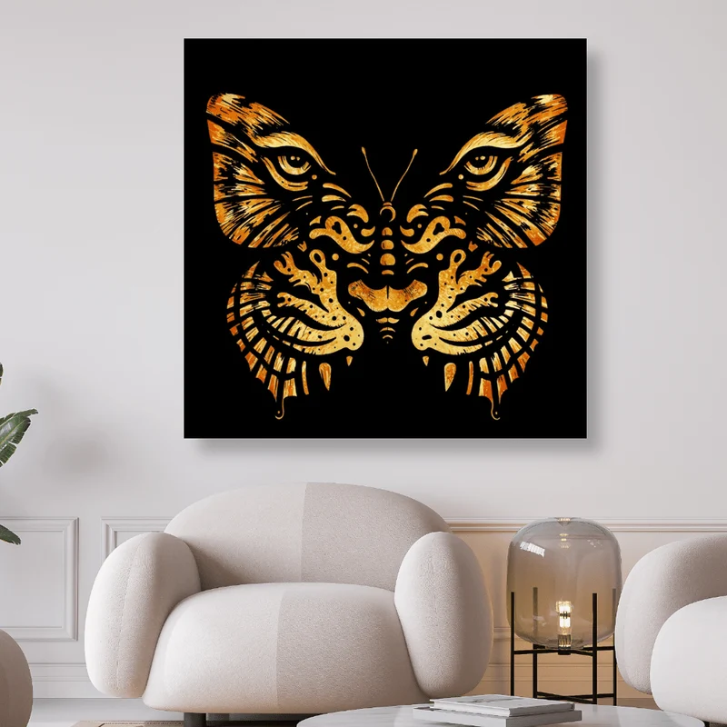 Der Tiger im Schmetterling - 5D DIY Diamond Painting
