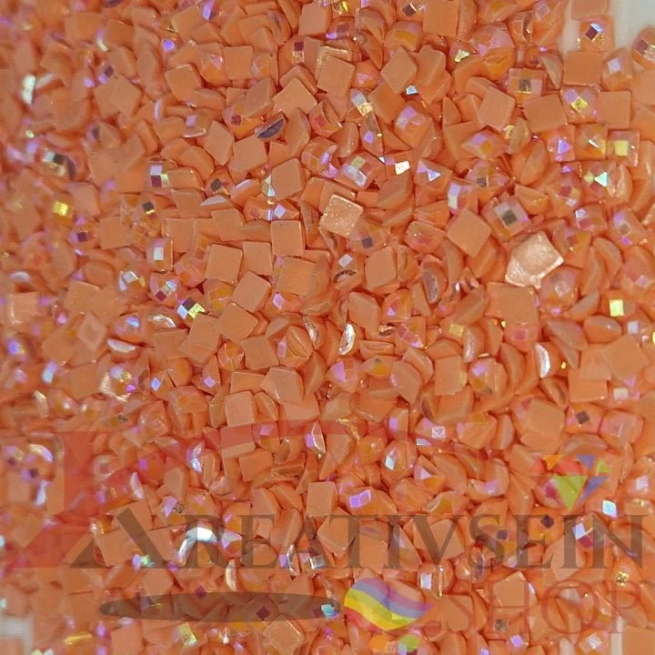 DMC 352 Coral LT - eckige Steine - Aurora Borealis (AB) - Diamond Painting