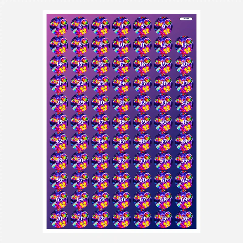 Döschenaufkleber - Schmetterlingstanz im Mondschein