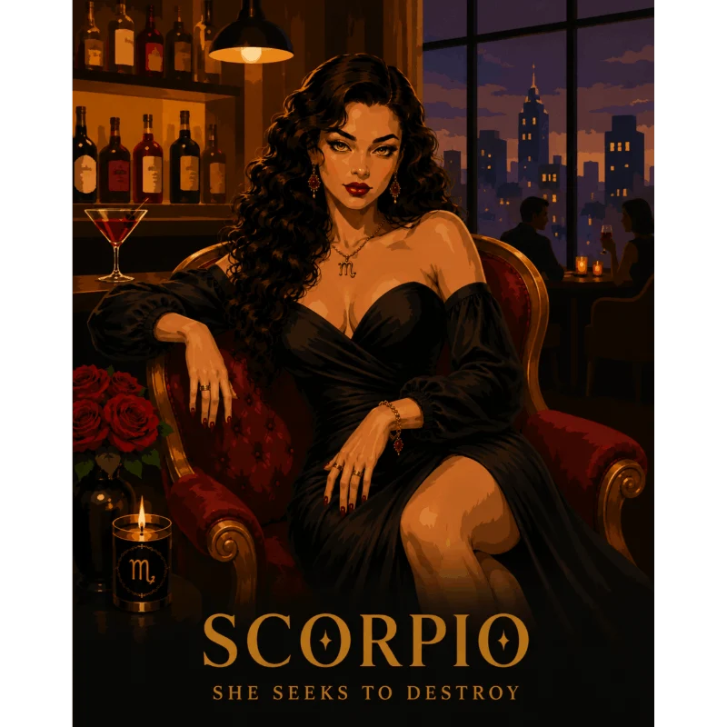 Skorpion mit Drink
