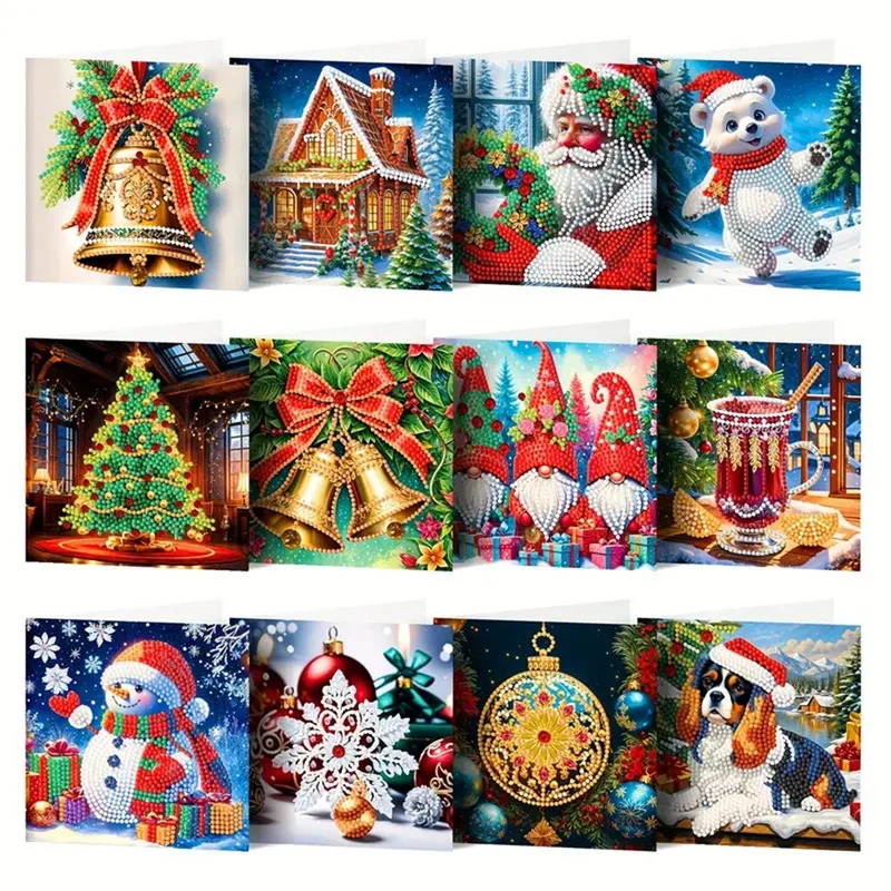 5D Diamond Painting Grußkarten – Festliche Weihnachtsedition
