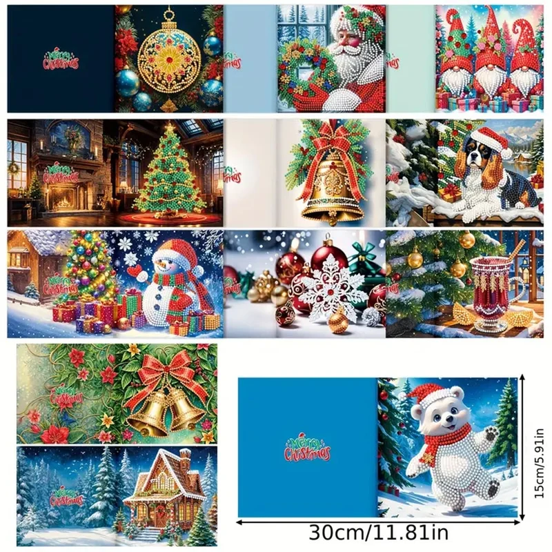 5D Diamond Painting Grußkarten – Festliche Weihnachtsedition