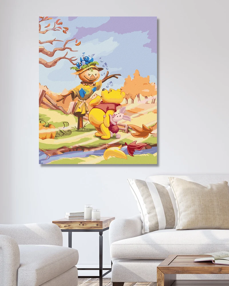 Diamond painting - WINNIE PUUH, DAS SCHWEINCHEN UND SCHEUCHE