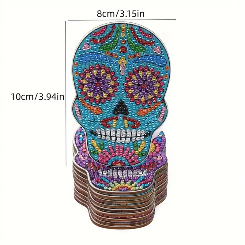 5D Diamond Painting Untersetzer – Sugar Skull