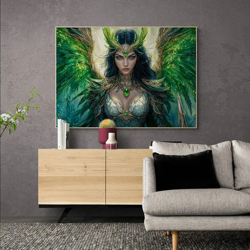 5D Diamond Painting – Smaragdkriegerin