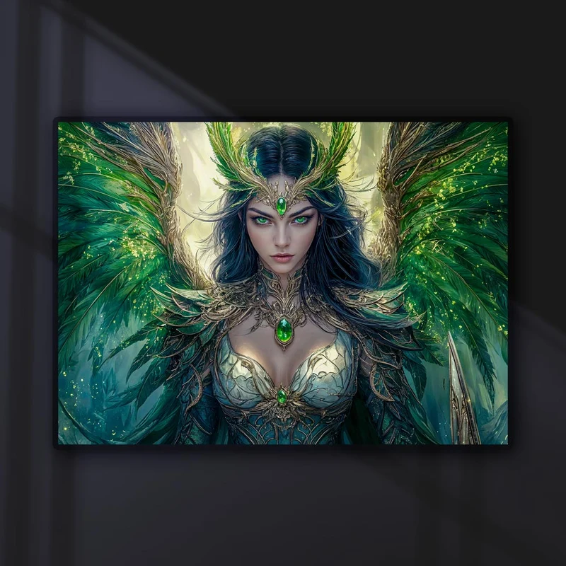 5D Diamond Painting – Smaragdkriegerin