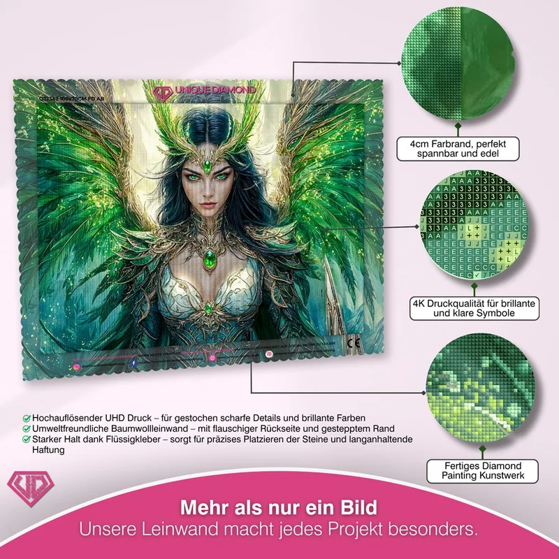 5D Diamond Painting – Smaragdkriegerin