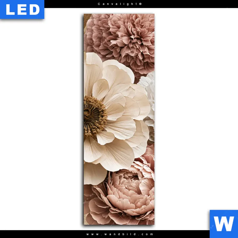 Canvalight® Leuchtbild | Rosé Garden | Schmal