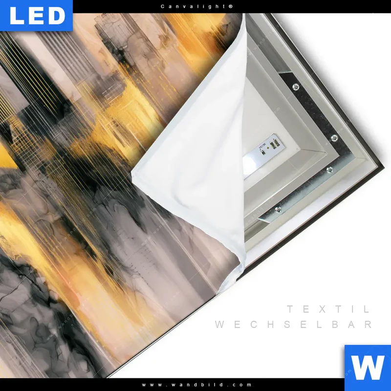 Canvalight® Leuchtbild | Metropole im Morgenlicht | Quadrat