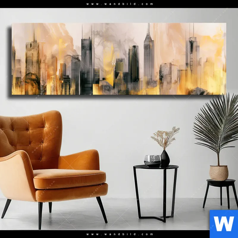Leinwandbild | Metropole im Morgenlicht | Panorama