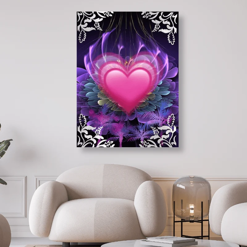 Rotes pulsierendes Herz - 5D DIY Diamond Painting