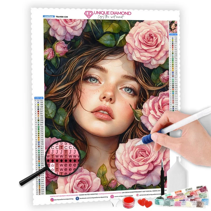 5D Diamond Painting – Rosenkönigin Marielle