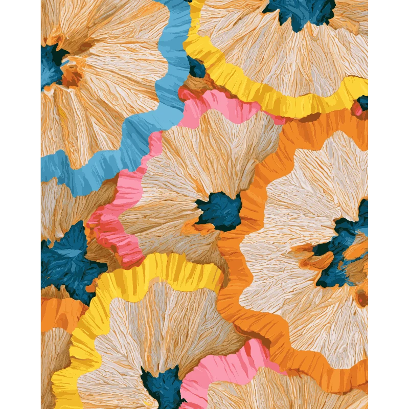 Buntstift-Blumenmosaik