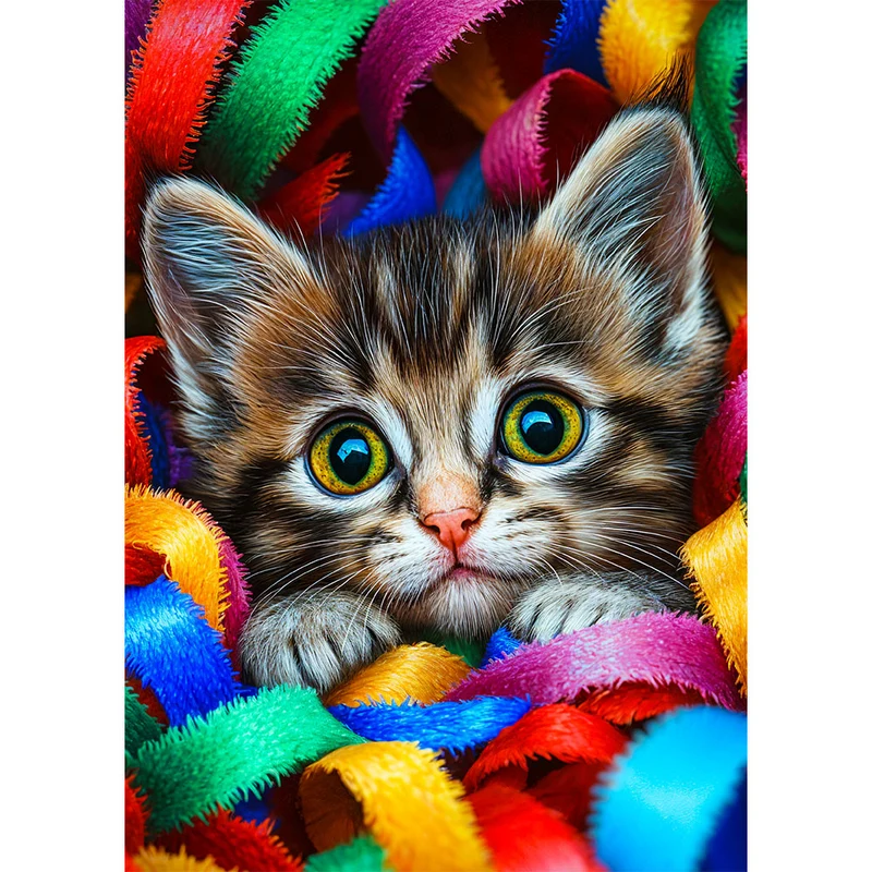Diamond Painting – Kätzchen im Farbrausch