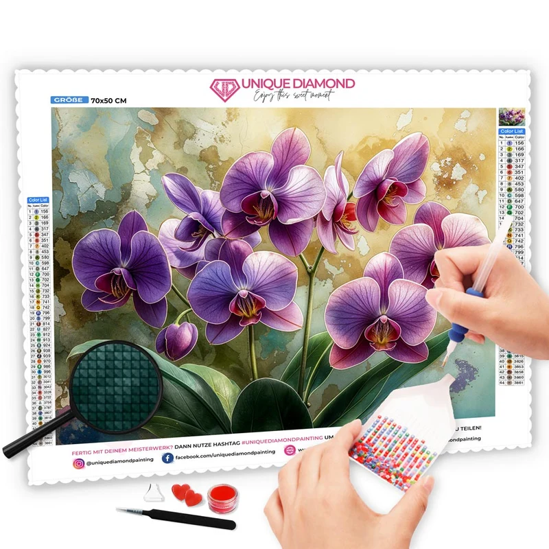 5D Diamond Painting – Orchideenpracht