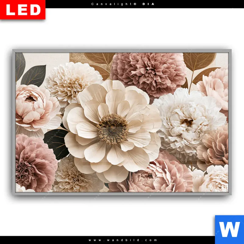 Leuchtbild Acrylglas Canvalight® DIA | Rosé Garden | Querformat