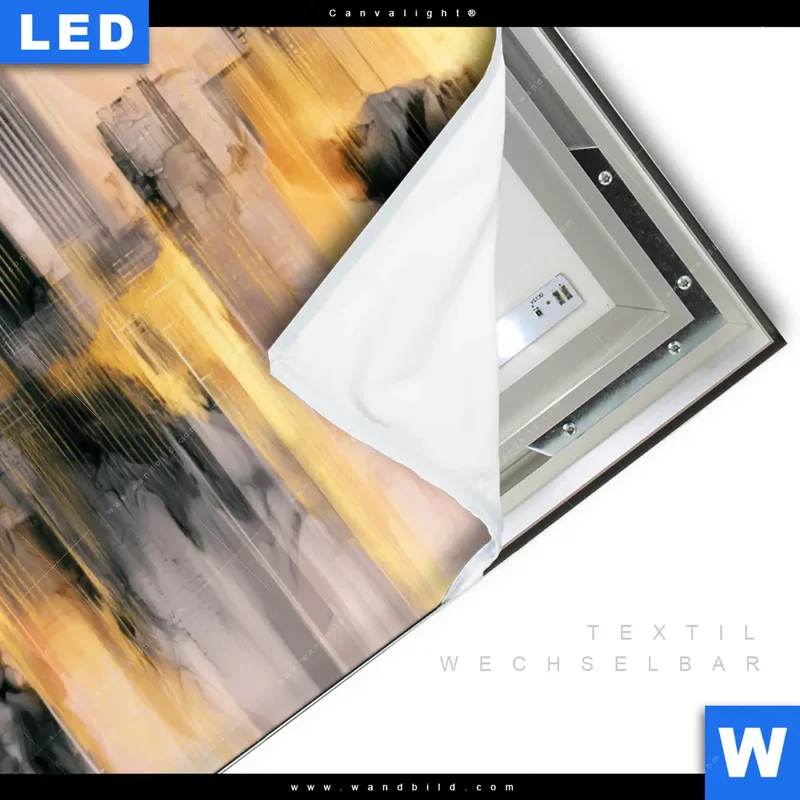 Canvalight® Leuchtbild | Metropole im Morgenlicht | Querformat