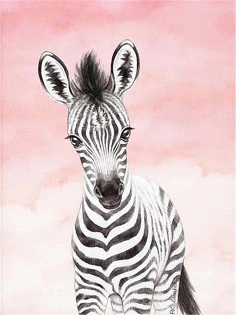 Zebra Motiv Kinderzimmer - 5D DIY Diamond Painting