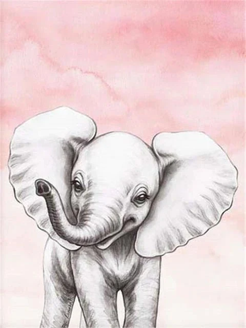 Elefant Motiv Kinderzimmer - 5D DIY Diamond Painting