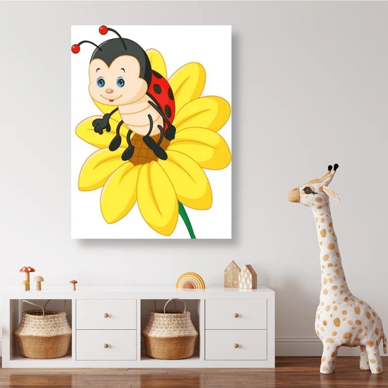 Marienkäfer auf Sonnenblume - 5D DIY Diamond Painting