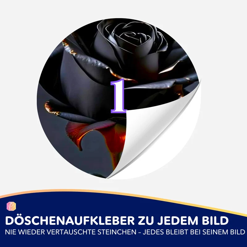 Döschenaufkleber - Black Rose