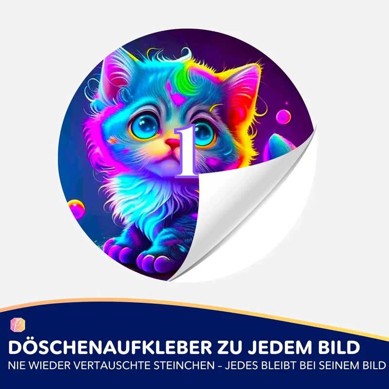 Döschenaufkleber - Rainbow Kitty