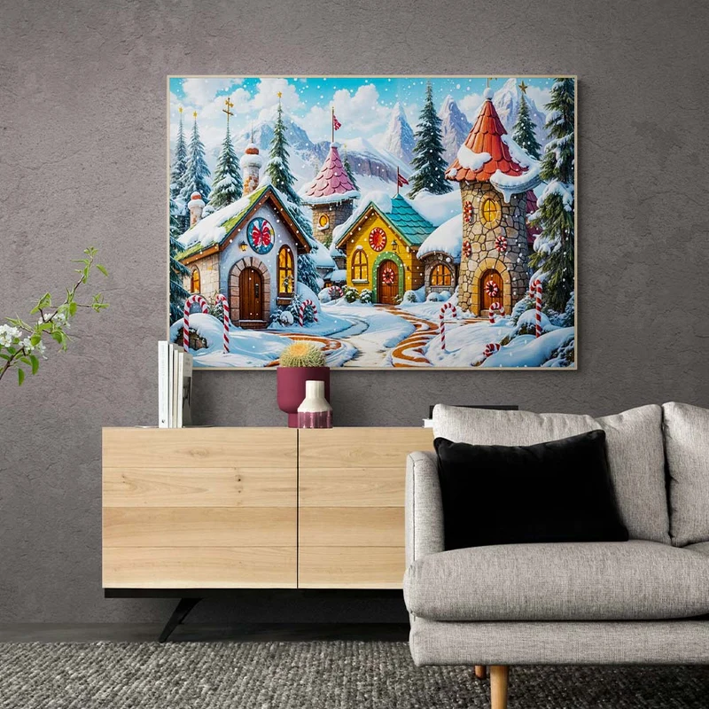5D Diamond Painting – Cartoon Häuser