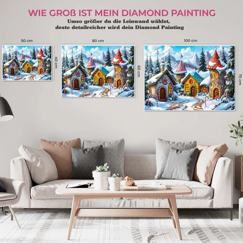 5D Diamond Painting – Cartoon Häuser