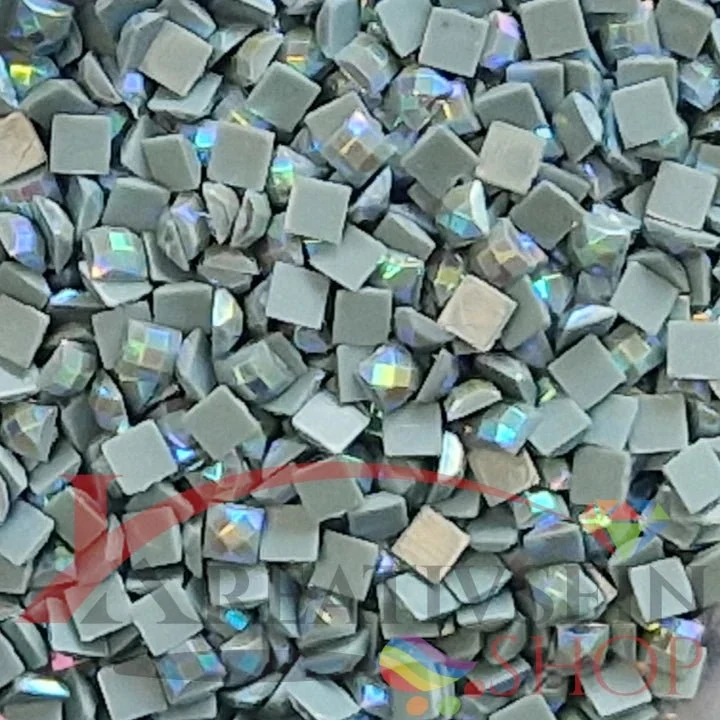 DMC 169 Pewter GREY - eckige Steine - Aurora Borealis (AB) - Diamond Painting